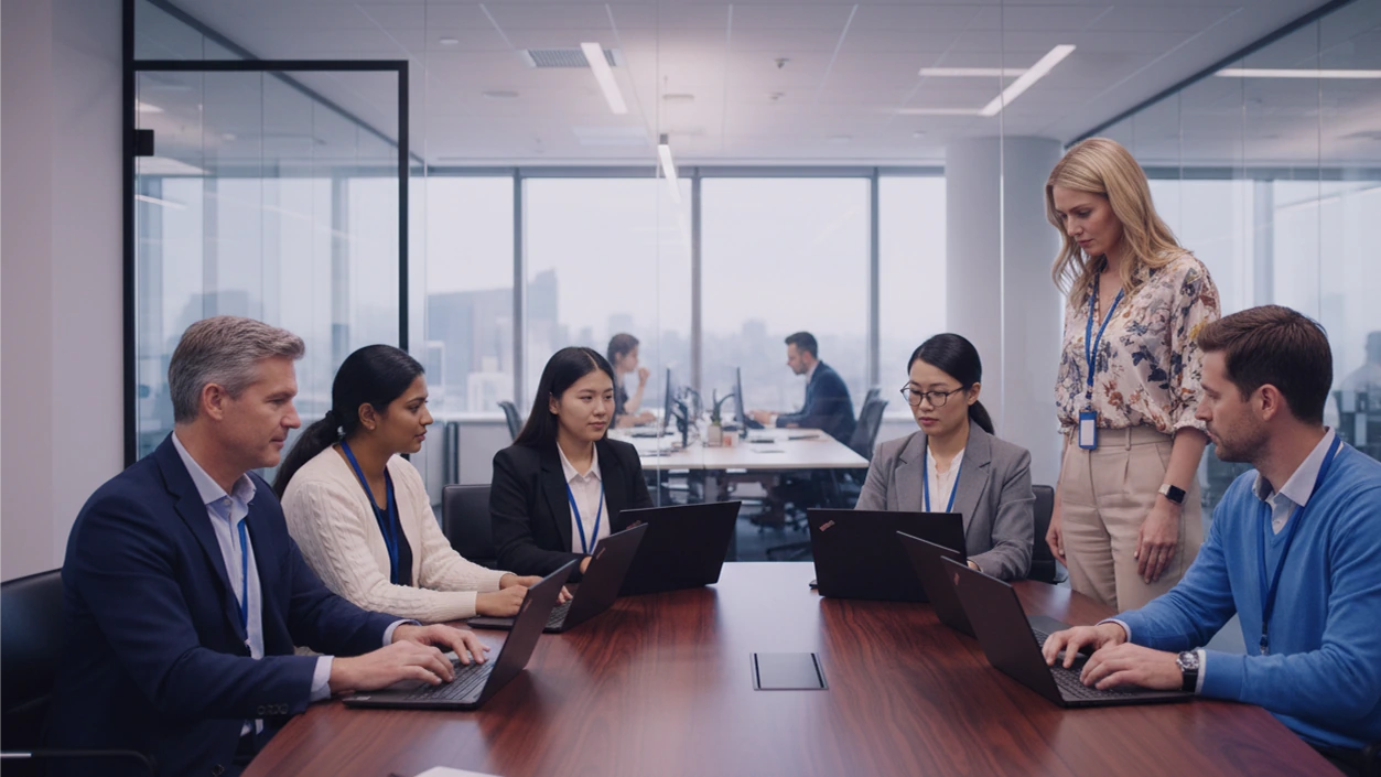 A diverse talent team, including hiring managers and people ops, use Maslow to make defensible, consistent hiring decisions within an enterprise.